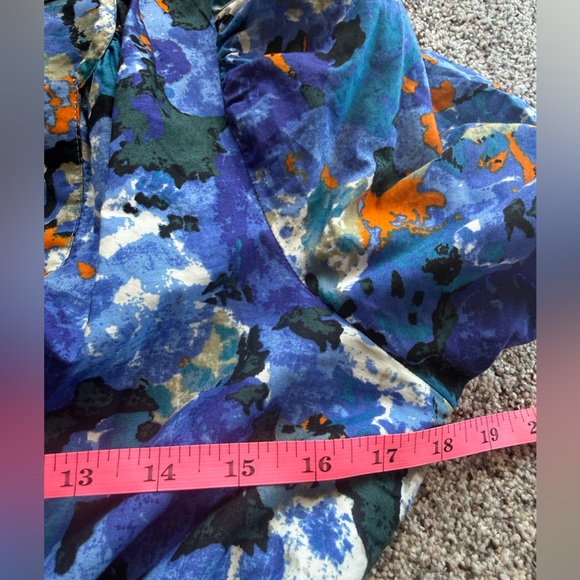 Anthropologie Blue Ruffled Tiered Maxi Dress Long Flowy Small Classy wedding - Picture 12 of 14